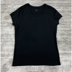 No Boundaries Shirt Womens‎ 19 Black Shortsleeve Scoop Neck NOBO